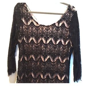 Lace and scalloped dress